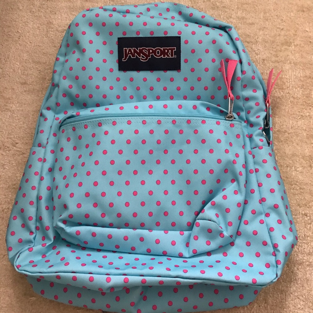 polka dot jansport backpack